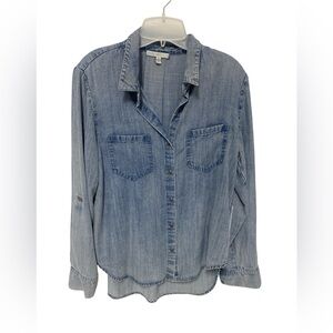 Pale Sky Blue Chambray Shirt